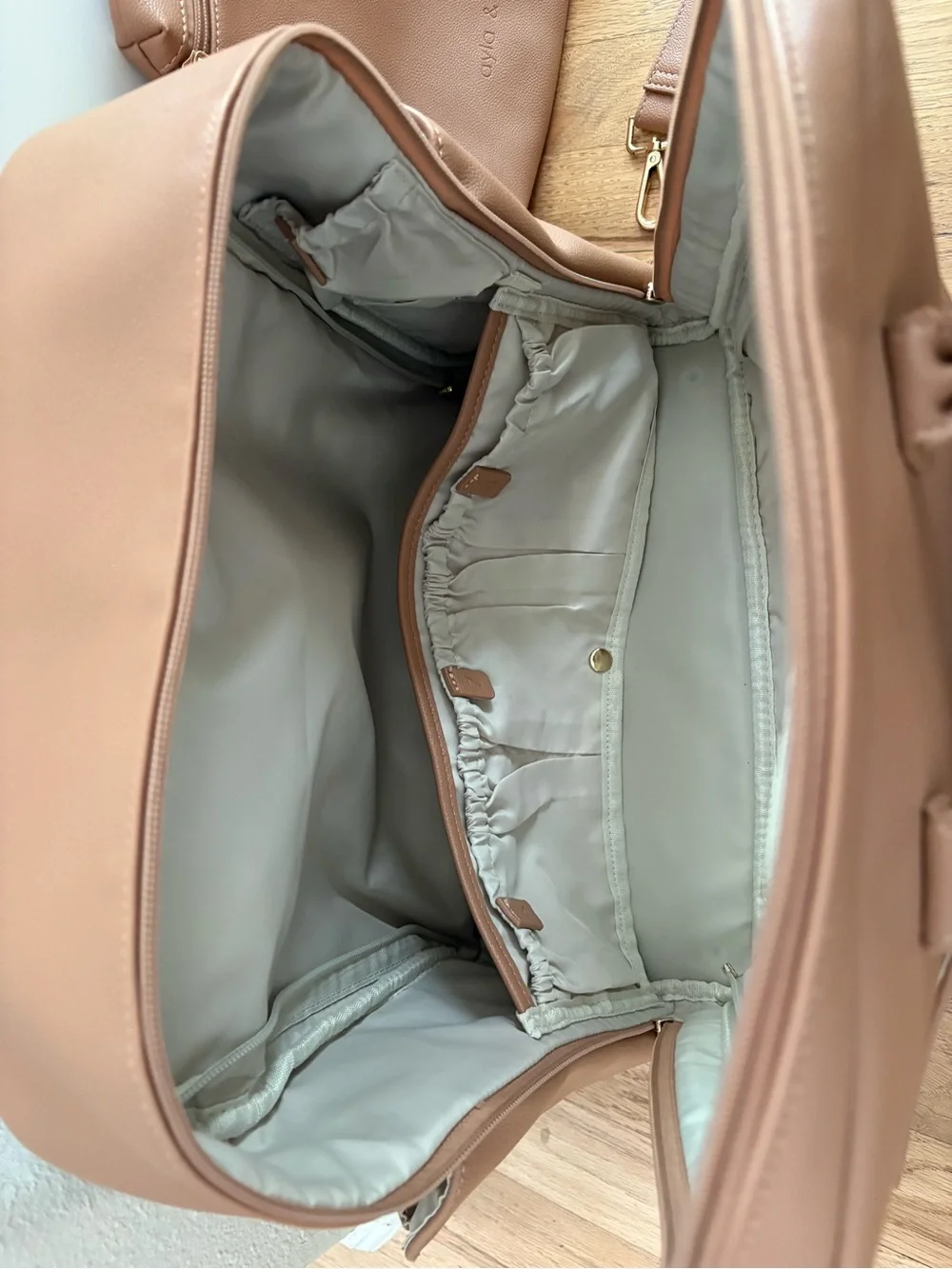 Ayla & Co Blush / Tan Diaper Bag